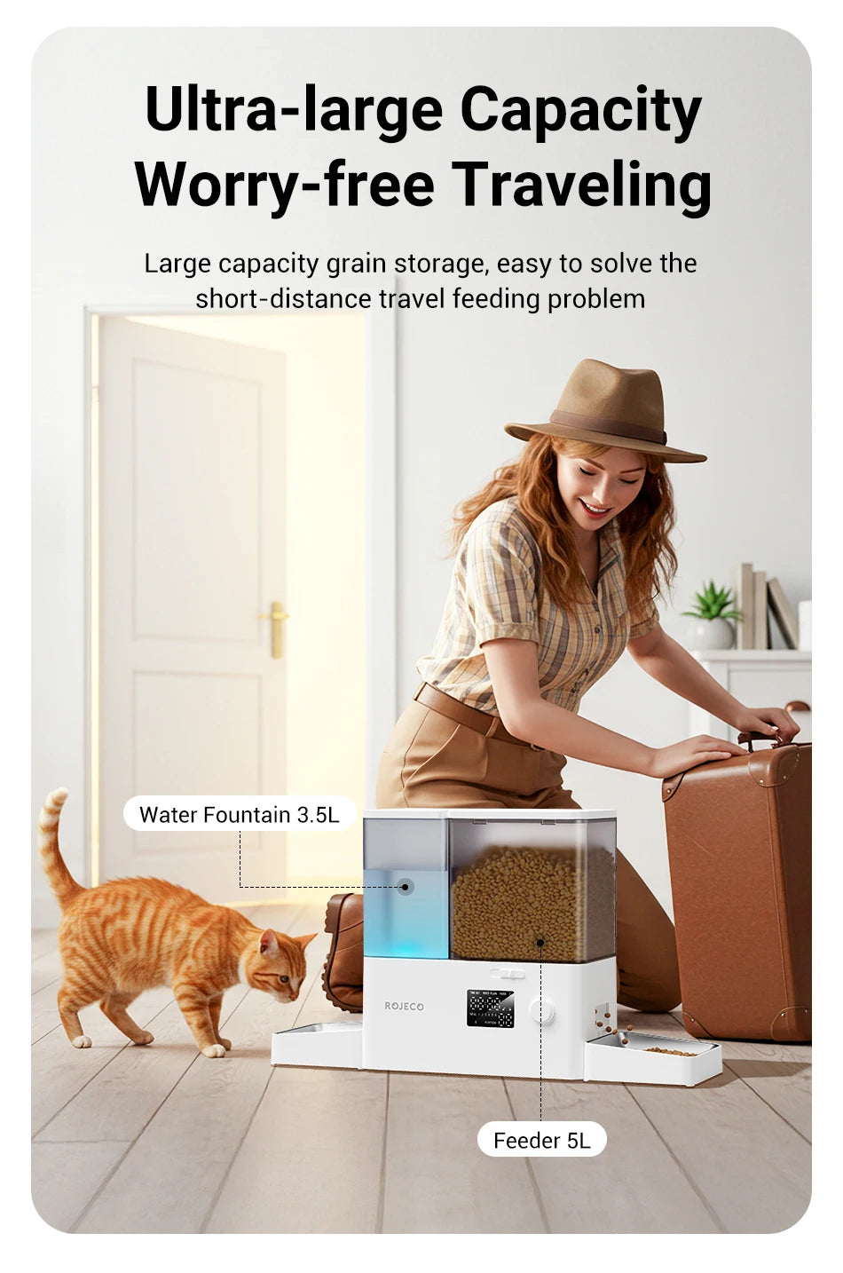 2-in-1 Automatic Pet Feeder & Water Fountain (8.5L)