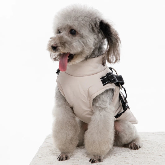 Waterproof Winter Dog Jacket with Harness